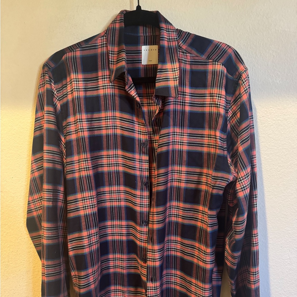 Sandro tartan shirt.